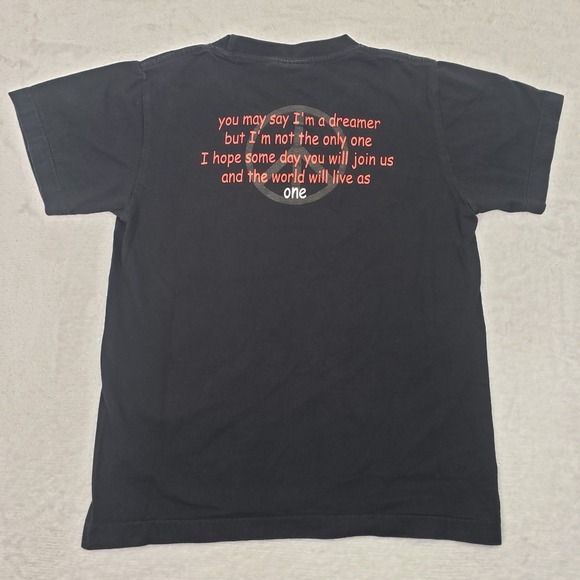 Vintage John Lennon Imagine T-Shirt The Roxx 90s Beatles Graphic Tee Women's S - Picture 7 of 7